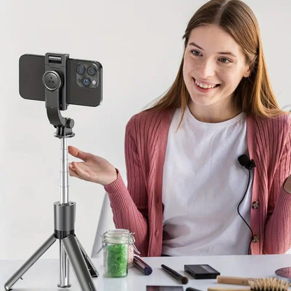 Upgraded Clamp Selfie Stick Tripod: Bluetooth Remote Control, Portable Detachable Design, One Rod, Multiple V1232-SJZPG003