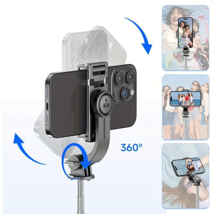 Upgraded Clamp Selfie Stick Tripod: Bluetooth Remote Control, Portable Detachable Design, One Rod, Multiple V1232-SJZPG003