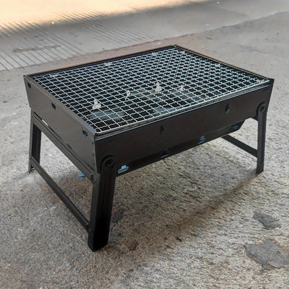 Weekend Essential Portable Foldable BBQ Grill Home & Camping Heavy Duty Steel No Assembly Required(Grand V1232-SKVDHG002