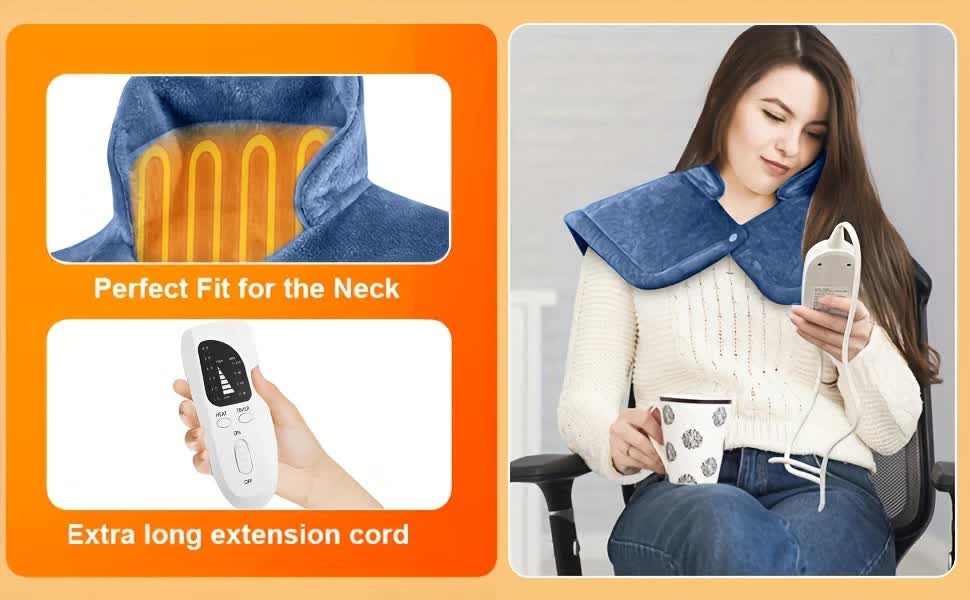 Dark grey This multifunctional electric heating pad: 6 temperature levels, 4 timer settings, magnetic V1232-SMXJST001