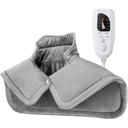 Silver gray This multifunctional electric heating pad: 6 temperature levels, 4 timer settings, magnetic V1232-SMXJST002