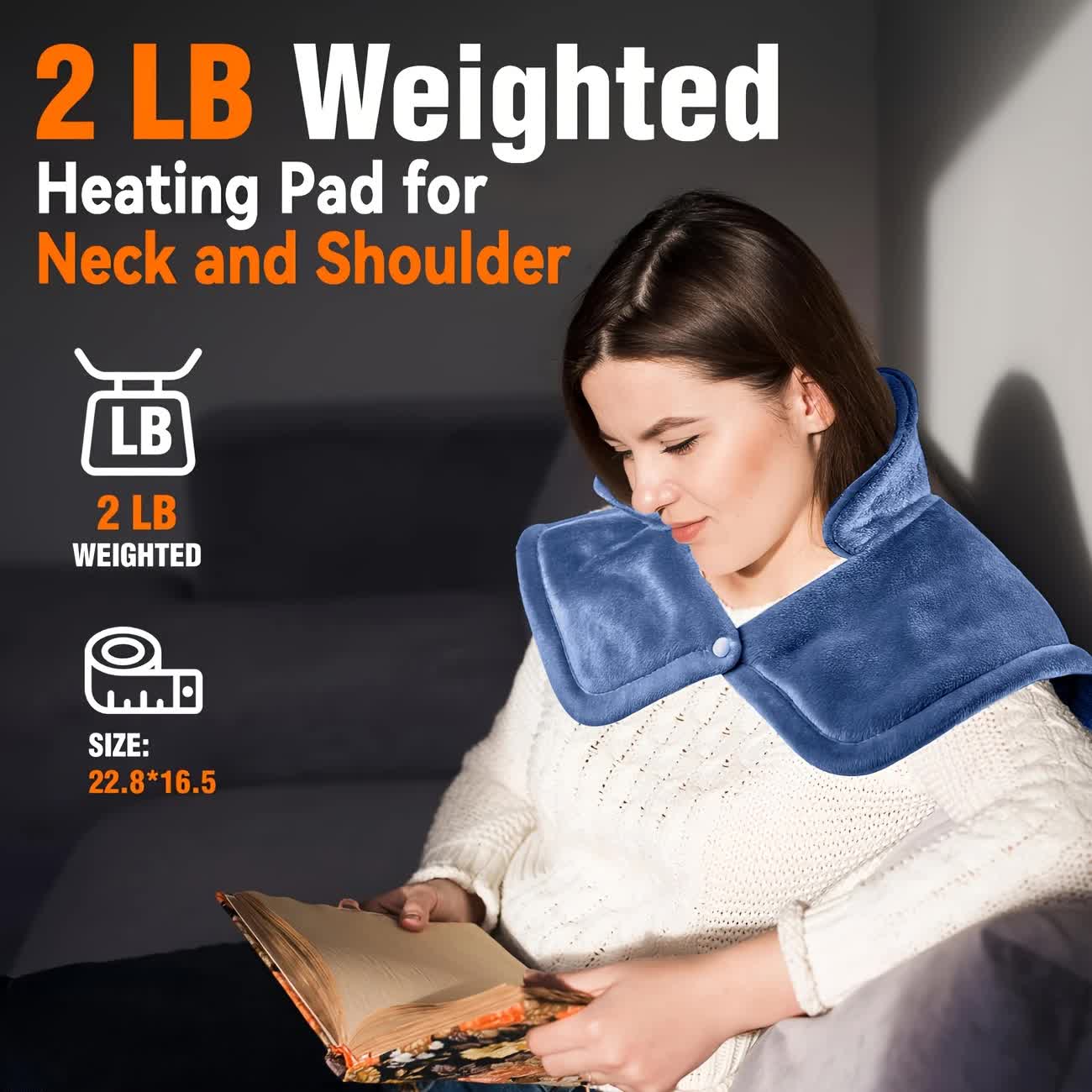Silver gray This multifunctional electric heating pad: 6 temperature levels, 4 timer settings, magnetic V1232-SMXJST002