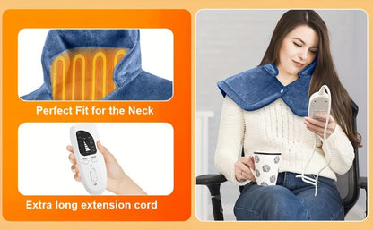 Silver gray This multifunctional electric heating pad: 6 temperature levels, 4 timer settings, magnetic V1232-SMXJST002