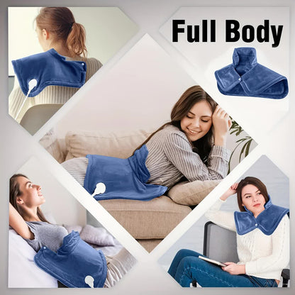 Silver gray This multifunctional electric heating pad: 6 temperature levels, 4 timer settings, magnetic V1232-SMXJST002