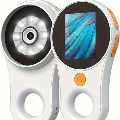 2 Inch 500X HD Portable Handheld Digital Microscope with Screen USB Connect to Computer for Plant Insect V1232-SMXWJ002