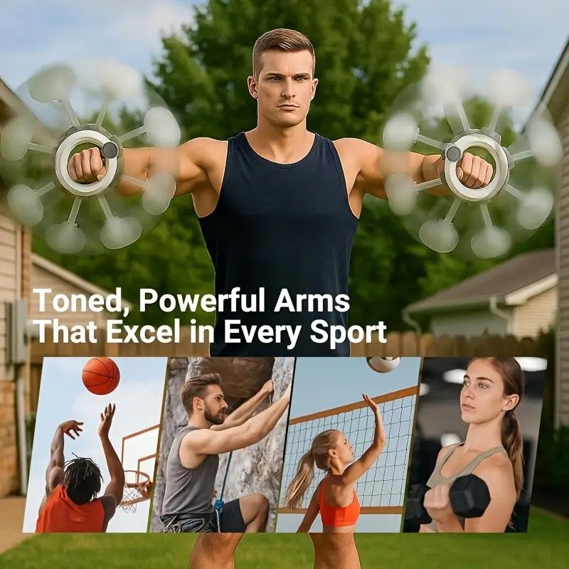 Unisex 360 degrees Hand Rotation Forearm Trainer Arm Shoulder Chest Workout Home Gym Equipmen V1232-SPXLQ001