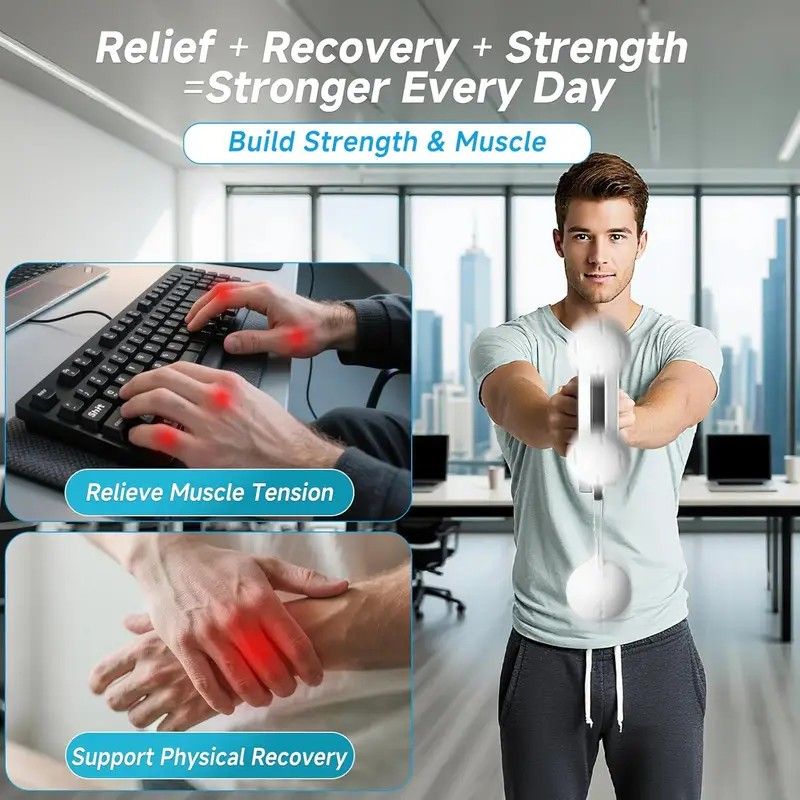 Unisex 360 degrees Hand Rotation Forearm Trainer Arm Shoulder Chest Workout Home Gym Equipmen V1232-SPXLQ001