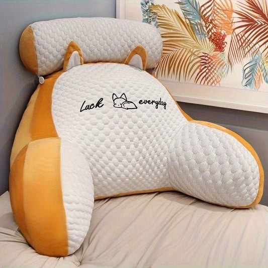 1 cushion, includes pillow core for comfortable back support, ergonomic lumbar support, soft cartoon cushion, V1232-SSKZ004