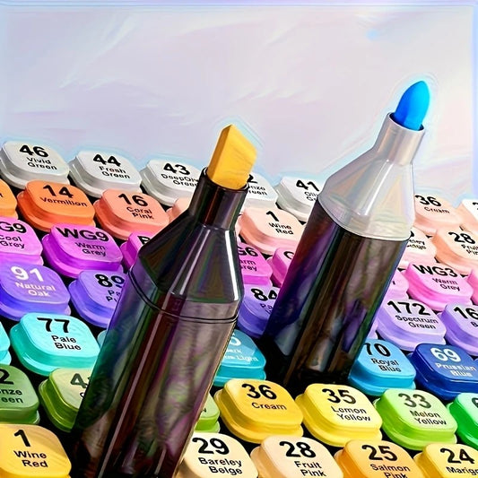 36-color dual-tip markers, featuring fine and broad tips, quick-drying, suitable for student drawing and hand V1232-STMKB36001