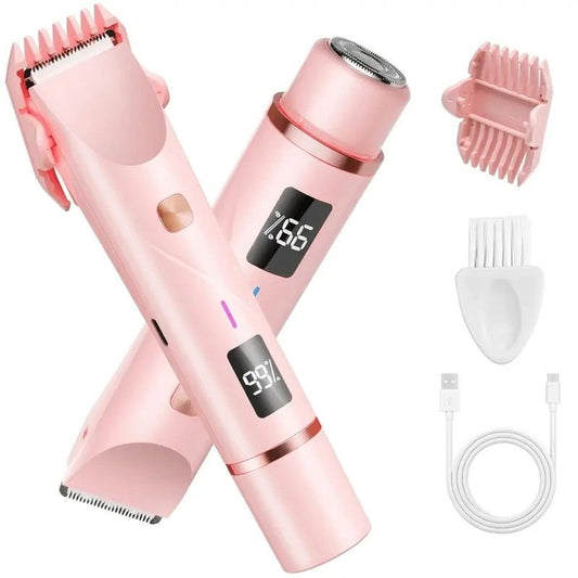 Women's Electric Dual Head Hair Remover - Double Ring Blade for Efficient Hair Removal, Fine Trimming Blade V1232-STTMQ001