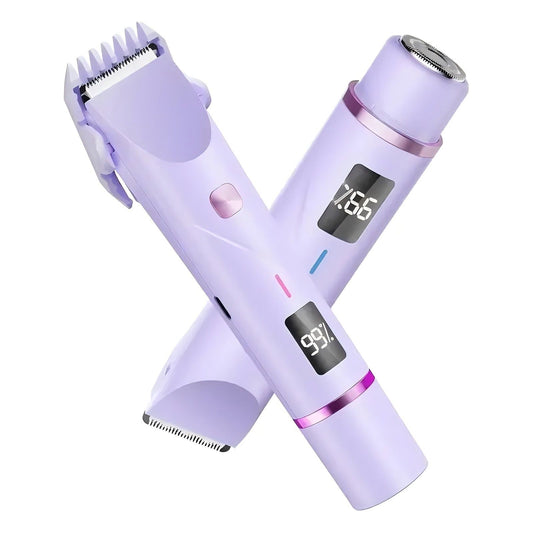 Women's Electric Dual Head Hair Remover - Double Ring Blade for Efficient Hair Removal, Fine Trimming Blade V1232-STTMQ003