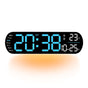 13.7" Large LED Digital Wall Clock - Auto Dimming, Temperature Display, Ideal for Bedroom & Office(5502BLUE) V1232-SXJSJ001