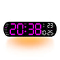 13.7" Large LED Digital Wall Clock - Auto Dimming, Temperature Display, Ideal for Bedroom & Office(5502 Deep V1232-SXJSJ004