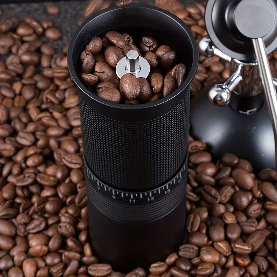 1-Pack, Manual Coffee Grinder, Hand Coffee Grinder with Built-in Digital Adjustable Setting, Black, Stainless V1232-SYKFQ001