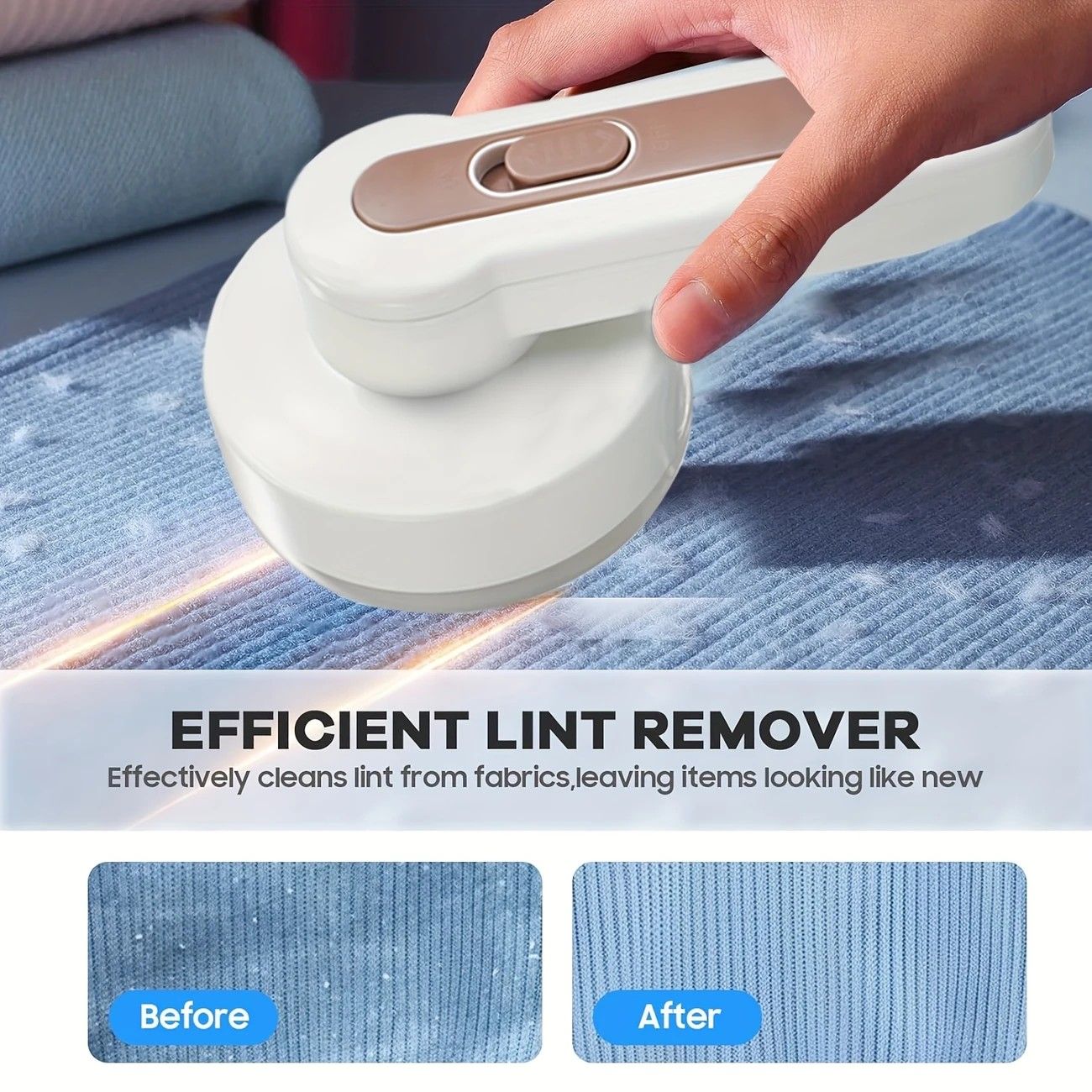 Efficient Lint Remover, multi-functional, powerful lint removal, safe and portable, rejuvenates clothing V1232-TMQQ001