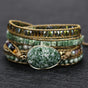 Vintage Handwoven Natural Stone Beaded Bracelet - Bohemian Charm, Each Amethyst Unique V1232-TRSSL001
