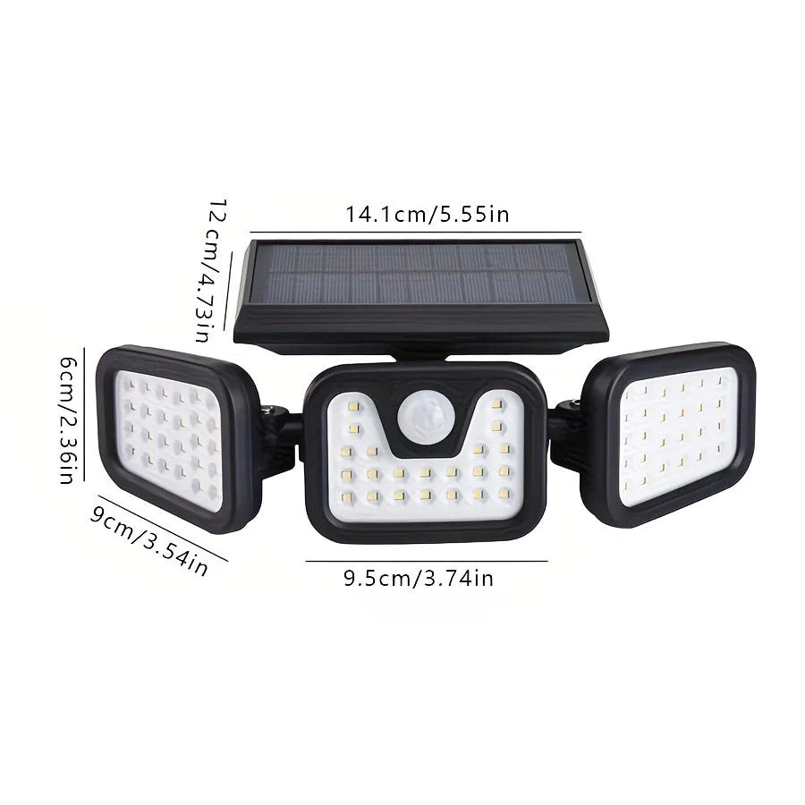 74 LED Solar Motion Sensor Light with Movement Detection, 3 Brightness Modes Outdoor Wall Lamp, Suitable for V1232-TYNGYD001