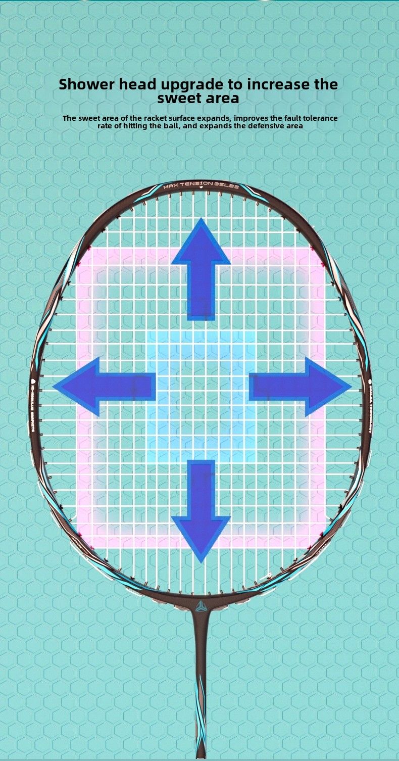 ESPER Explorer Fifth Generation Badminton Racket 58g 9U Full Carbon Fiber All-Around Fish Scale Shaft V1232-WDMYMAP001