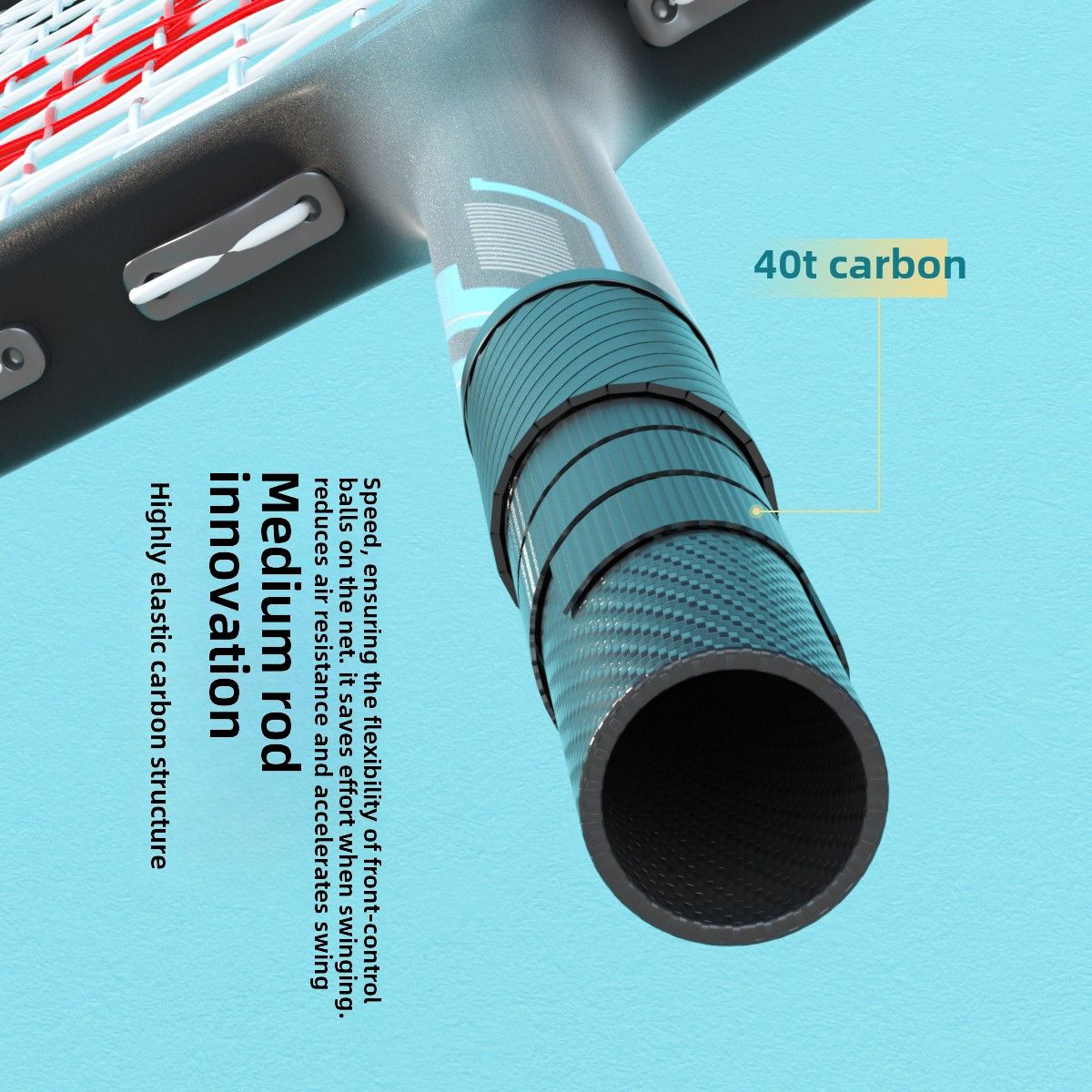 ESPER Explorer Fifth Generation Badminton Racket 58g 9U Full Carbon Fiber All-Around Fish Scale Shaft V1232-WDYMQP003