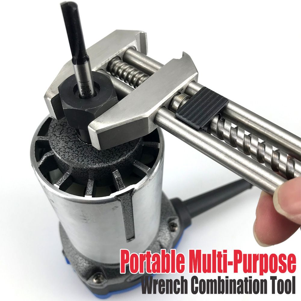 Multitool Adjustable Wrench - Portable Stainless Steel Multi-Function Wrench with Bottle Opener, Hammer & Box V1232-WNBS001
