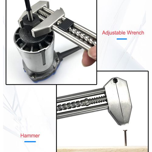 Multitool Adjustable Wrench - Portable Stainless Steel Multi-Function Wrench with Bottle Opener, Hammer & Box V1232-WNBS001