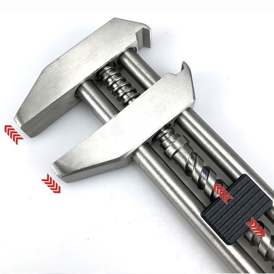 Multitool Adjustable Wrench - Portable Stainless Steel Multi-Function Wrench with Bottle Opener, Hammer & Box V1232-WNBS001