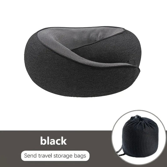 black Snail Airplane Neck Pillow - Travel pillow with soft supportive design, ideal for sleep, cars, trains, V1232-WNJZ003