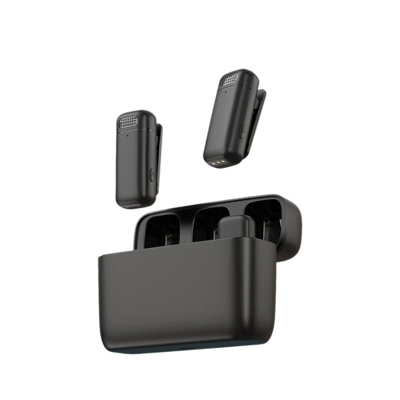 Wireless Lavalier Microphone Set: 2.4G wireless instant connection, DSP smart noise cancellation, 84-hour V1232-WXLJMKF003