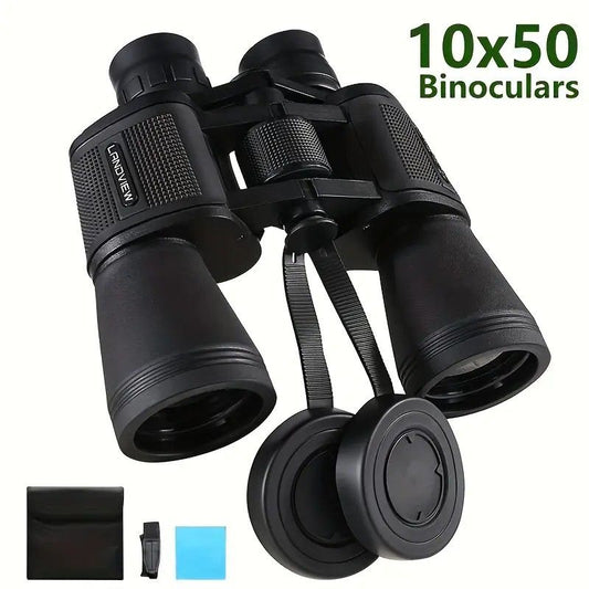 10x50 HD Binoculars - Wide Angle Large Eyepiece - Night Vision for Birdwatching Hiking Concerts - Lightweight V1232-WYJ001