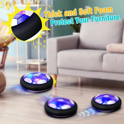 Floating Soccer Toy, Floating Rebound, LED Lights, Glides on Multiple Surfaces, Parent-Child Interaction, V1232-XFZQ001