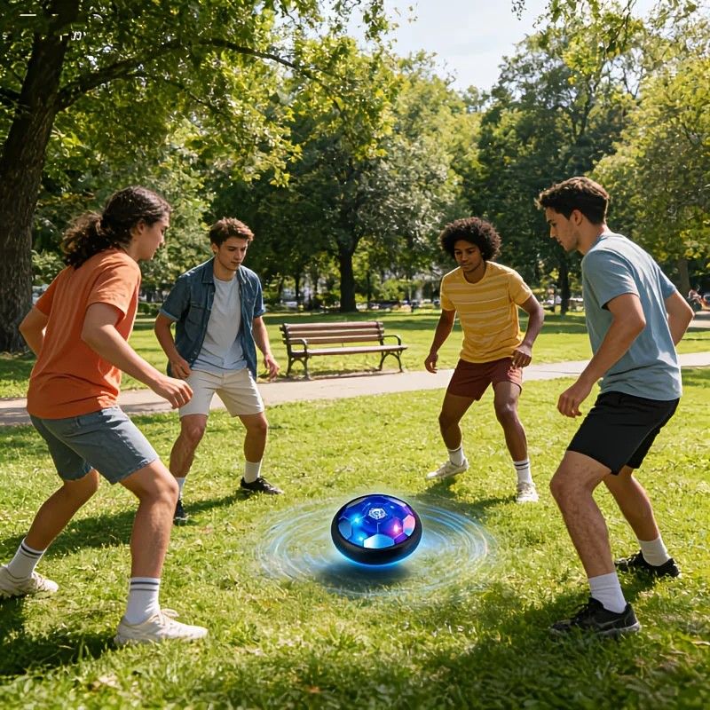 Floating Soccer Toy, Floating Rebound, LED Lights, Glides on Multiple Surfaces, Parent-Child Interaction, V1232-XFZQ001
