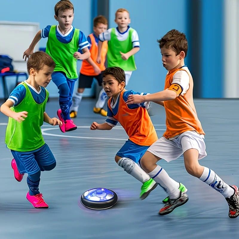 Floating Soccer Toy, Floating Rebound, LED Lights, Glides on Multiple Surfaces, Parent-Child Interaction, V1232-XFZQ001