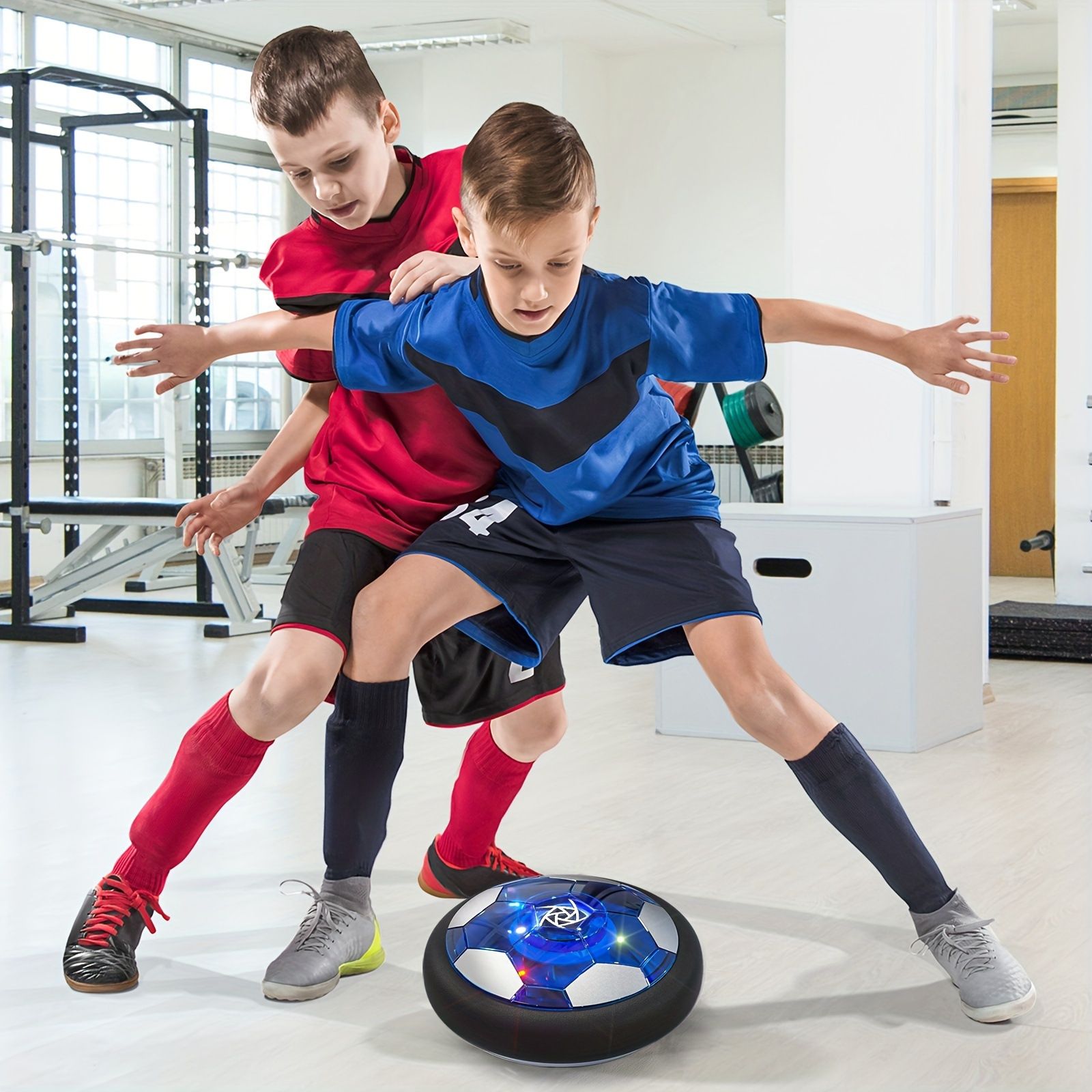 Floating Soccer Toy, Floating Rebound, LED Lights, Glides on Multiple Surfaces, Parent-Child Interaction, V1232-XFZQ001