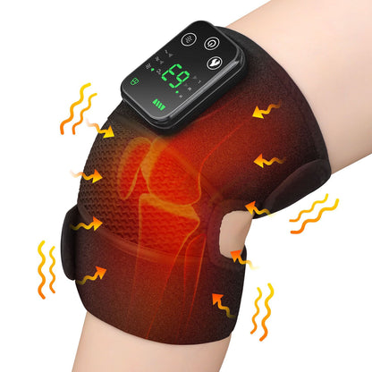 Heated Knee Massager with Heat Therapy - 3 Temp Levels, Vibration Massage, Rechargeable & Adjustable V1232-XGAMY001