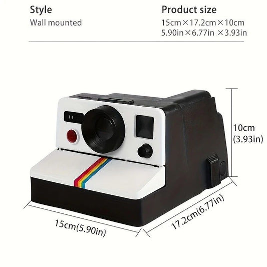 Retro Camera Toilet Paper Holder, Drill-Free Waterproof & Dustproof, Large Capacity Smooth Dispensing, New V1232-XJCZJ001