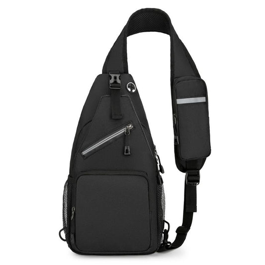 New Men's Chest Bag Lightweight Oxford Crossbody, Water-Resistant Durable Anti-Burden Shoulder Pack, V1232-XKDJB002