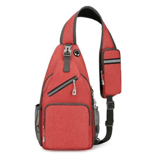 New Men's Chest Bag Lightweight Oxford Crossbody, Water-Resistant Durable Anti-Burden Shoulder Pack, V1232-XKDJB003