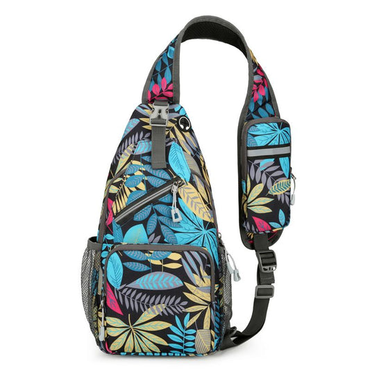 New Men's Chest Bag Lightweight Oxford Crossbody, Water-Resistant Durable Anti-Burden Shoulder Pack, V1232-XKDJB007