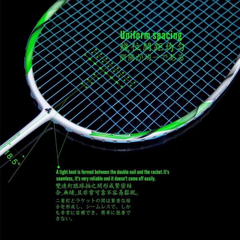 ESPER Explorer X-RACE 38S Badminton Racket 4U 84g Full Carbon Fiber Beginner G5 Aerodynamic Lightweight Racket V1232-XRACE38S001