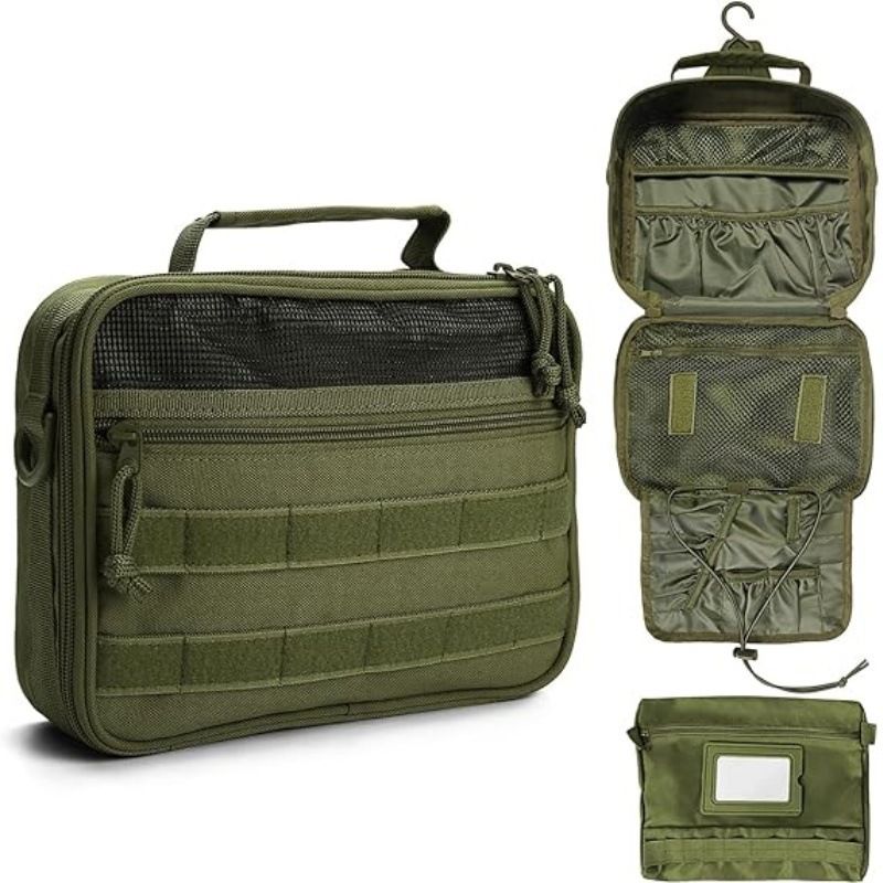 Multifunctional Hanging Toiletry Bag, 8-Compartment Storage, Waterproof and Portable, Essential for Travel V1232-XSB-NS-003