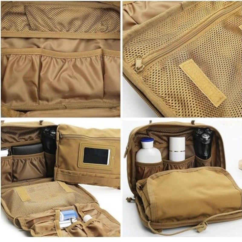 Multifunctional Hanging Toiletry Bag, 8-Compartment Storage, Waterproof and Portable, Essential for Travel V1232-XSB-NS-003