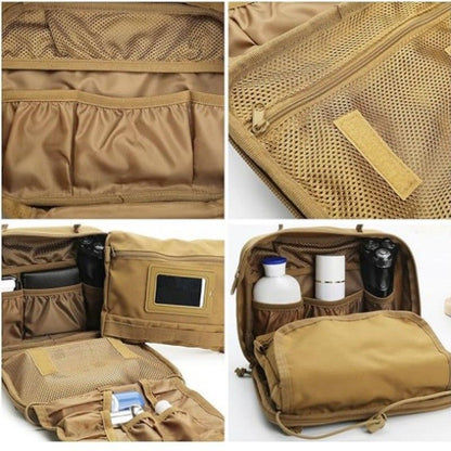 Multifunctional Hanging Toiletry Bag, 8-Compartment Storage, Waterproof and Portable, Essential for Travel V1232-XSB-NS-003
