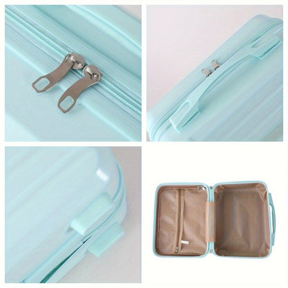 14 Inch Mini Makeup Case, Lightweight Cosmetic Travel Bag with Shoulder Strap & Zipper Closure(GREEN) V1232-XSSNB006