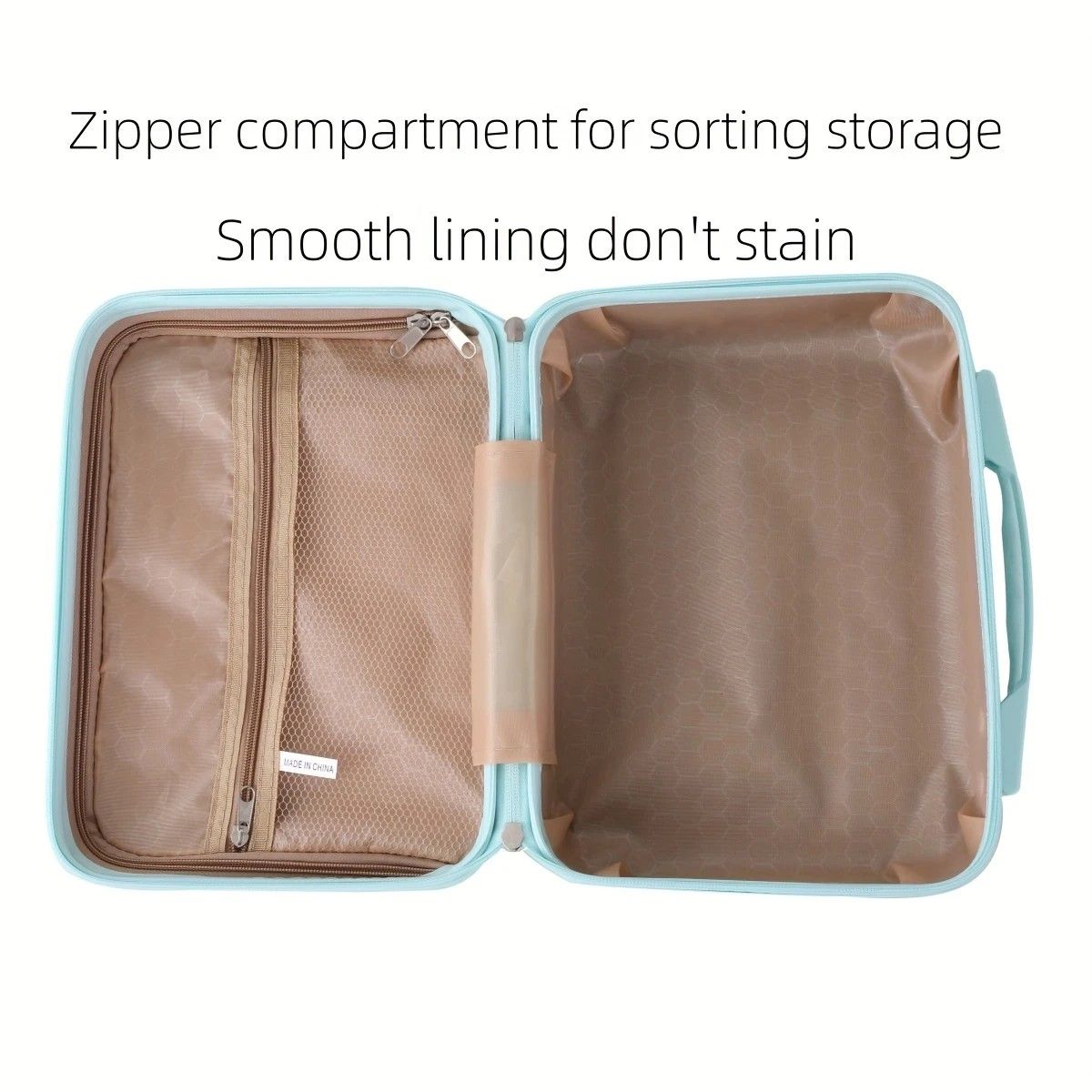 14 Inch Mini Makeup Case, Lightweight Cosmetic Travel Bag with Shoulder Strap & Zipper Closure(BLUE) V1232-XSSNX003
