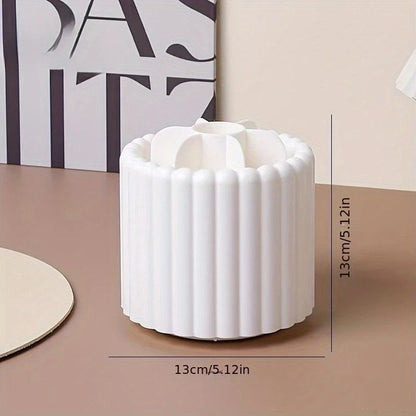 360-degree rotating makeup brush organizer, polished plastic material, no assembly required, no odor - makeup V1232-XZSNH002