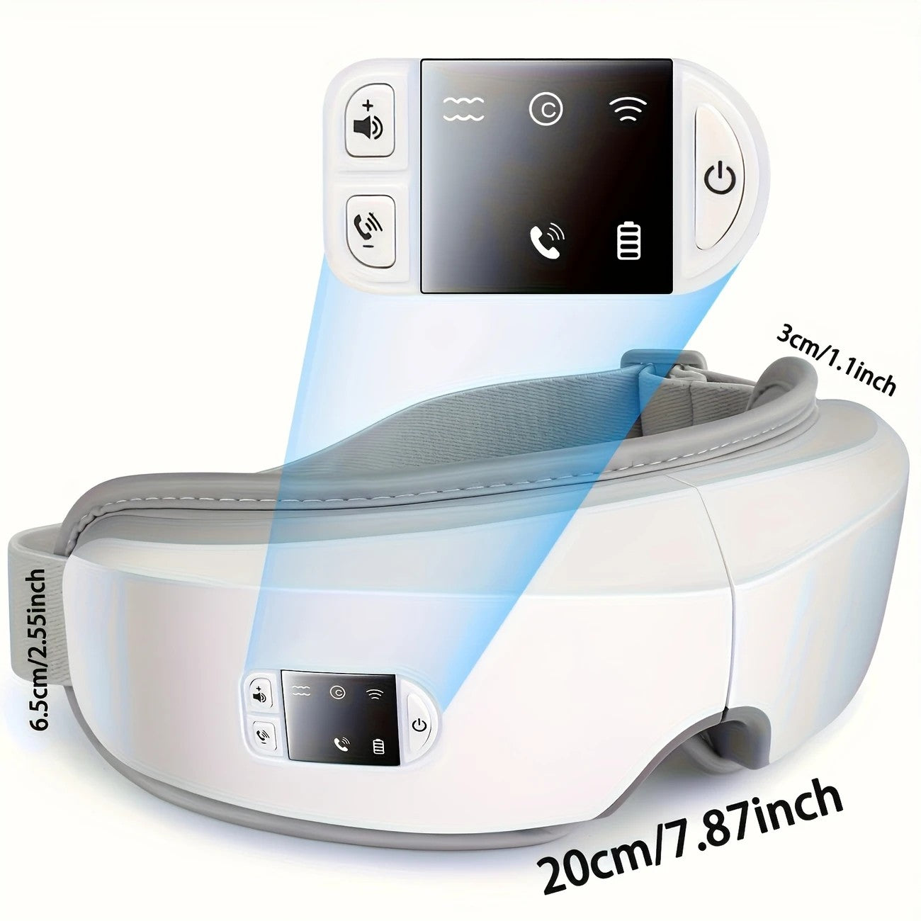 4D Smart Multifunctional Eye Massager with Air Pressure, Vibration, Heating, and Music. V1232-YBAMY001