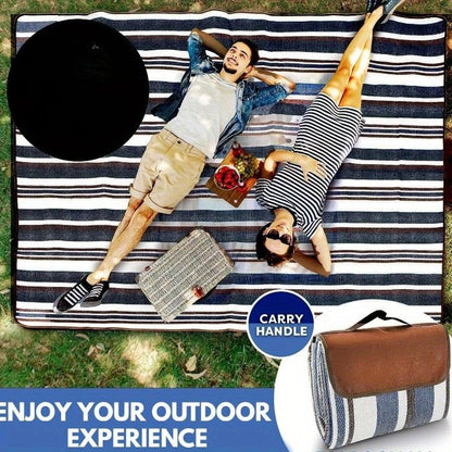Double-layer Nylon Picnic Mat High-density Waterproof Base + Nylon Padding Lightweight Foldable with Carry V1232-YCT002