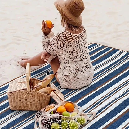 Double-layer Nylon Picnic Mat High-density Waterproof Base + Nylon Padding Lightweight Foldable with Carry V1232-YCT002