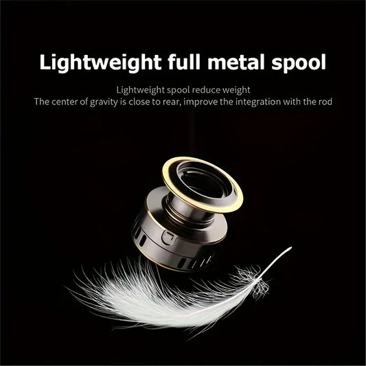 Spinning Reel Fishing Reel, Metal Spool, Metal Handle, 5.2:1 Gear Ratio, 10KG Drag, Smooth and Sensitive Line V1232-YD-HE-2000