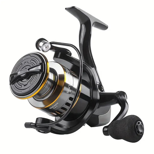 Spinning Reel Fishing Reel, Metal Spool, Metal Handle, 5.2:1 Gear Ratio, 10KG Drag, Smooth and Sensitive Line V1232-YD-HE-6000